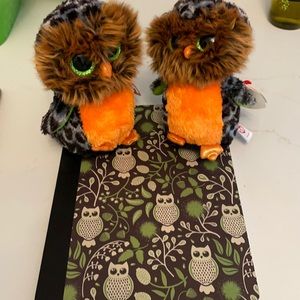 Ty Beanie Boo’s Collection Owls named Midnight & Owl 🦉 journal